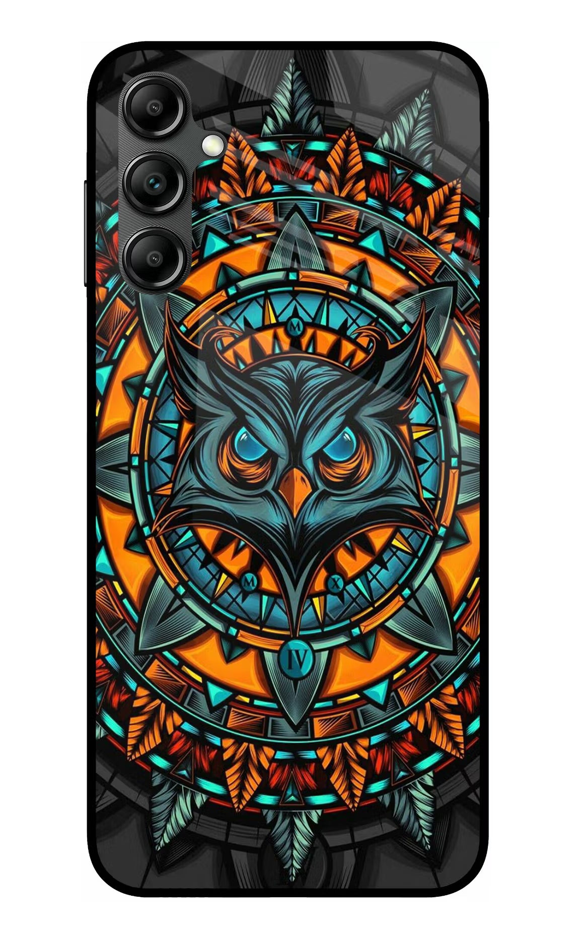Angry Owl Art Samsung A14 5G Glass Case Back Cover by Casekaro