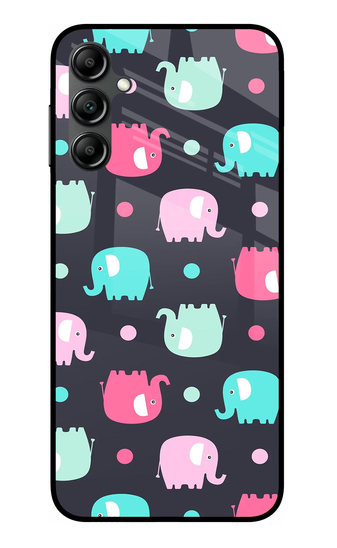 Elephants Samsung A14 5G Glass Case Back Cover by Casekaro