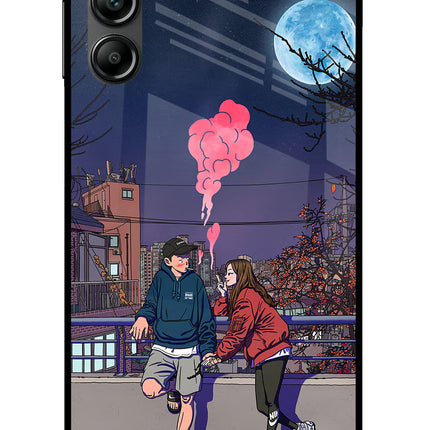 Chilling Couple Samsung A14 5G Glass Case Back Cover by Casekaro