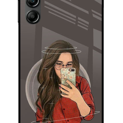 Selfie Queen Samsung A14 5G Glass Case Back Cover by Casekaro