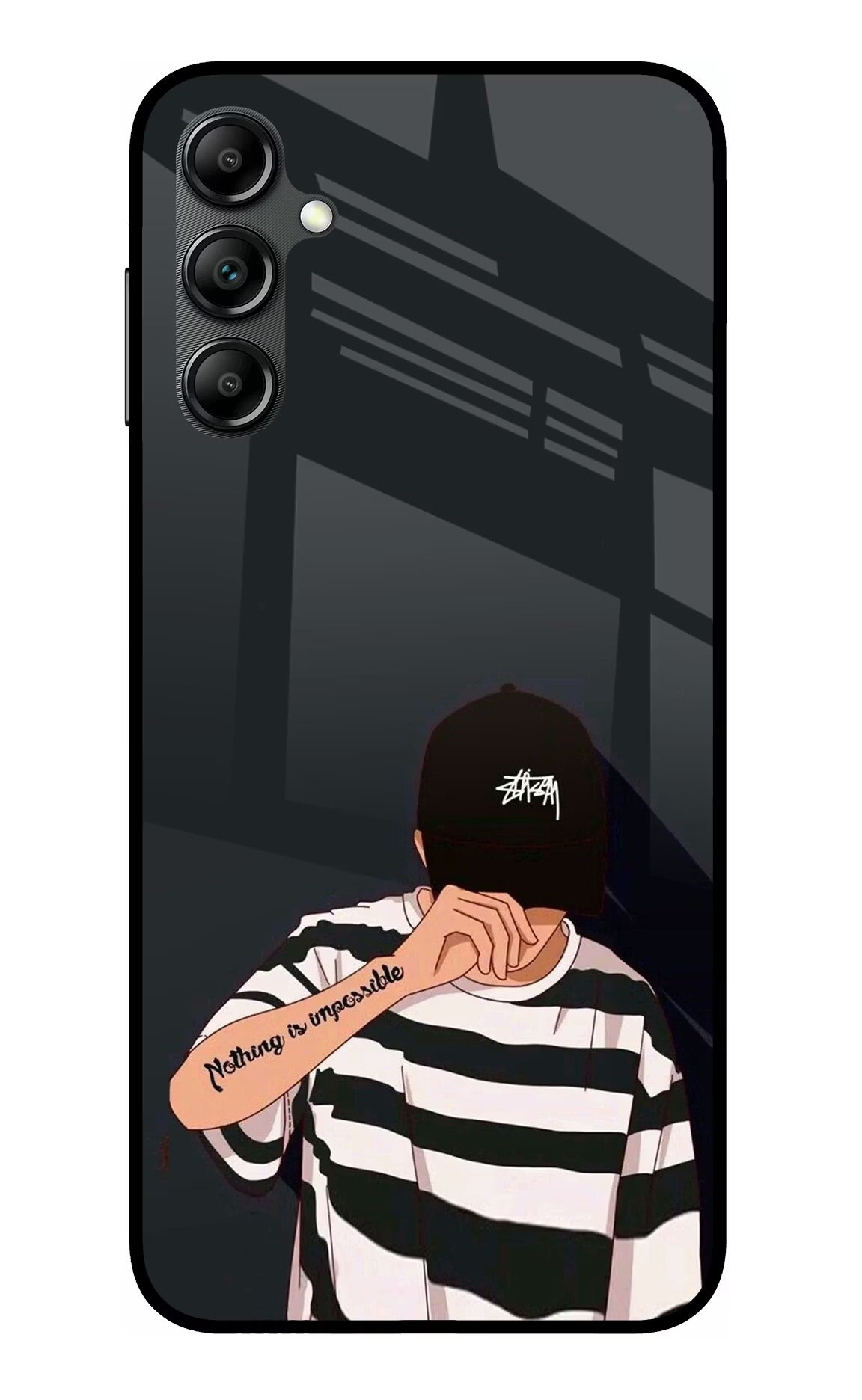 Aesthetic Boy Samsung A14 5G Glass Case Back Cover by Casekaro