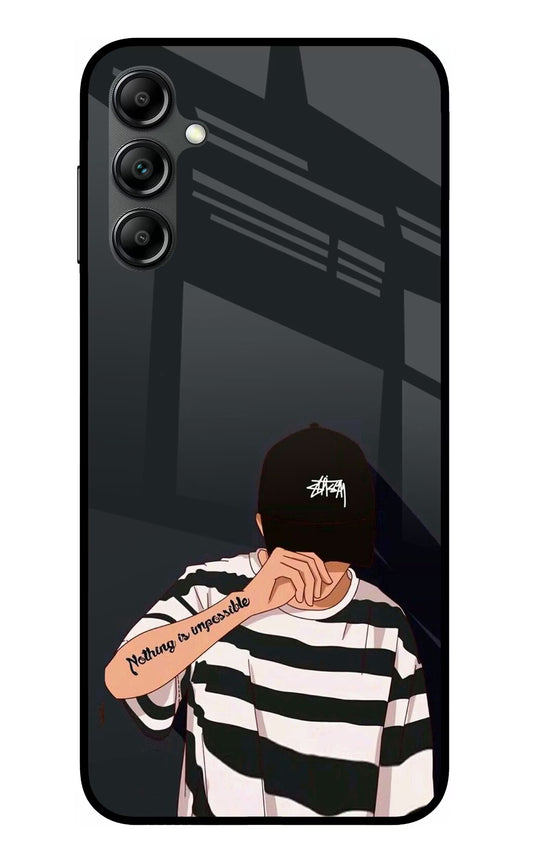 Aesthetic Boy Samsung A14 5G Glass Case