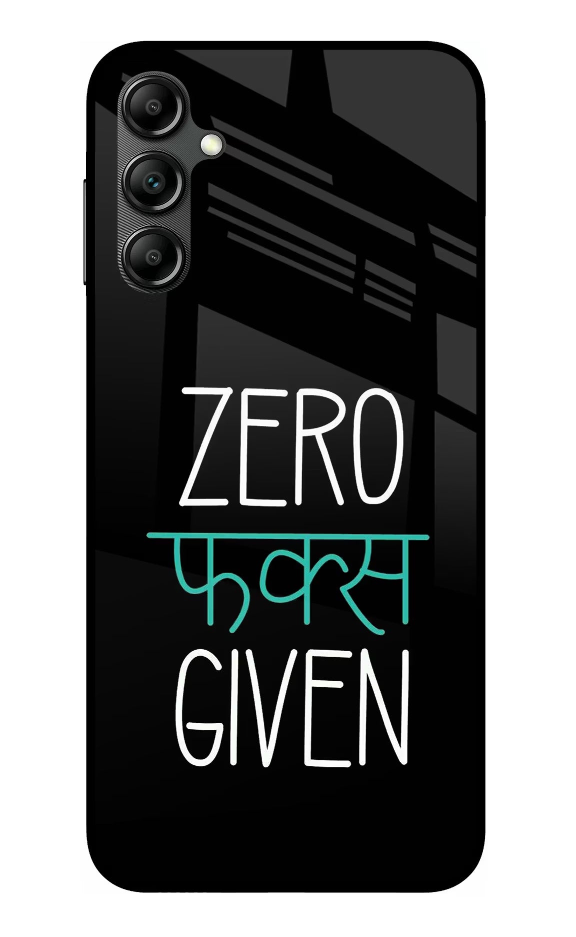Zero Fucks Given Samsung A14 5G Glass Case Back Cover by Casekaro