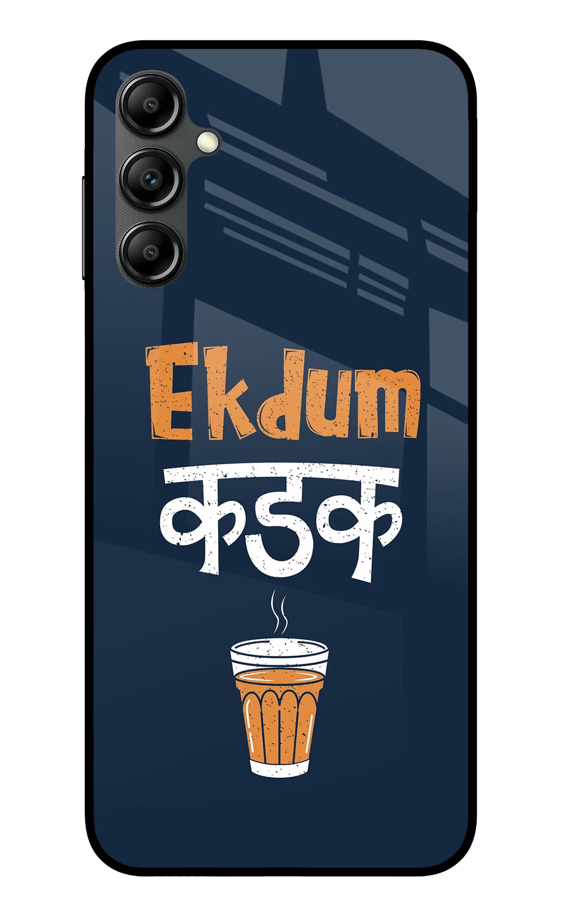 Ekdum Kadak Chai Samsung A14 5G Glass Case Back Cover by Casekaro