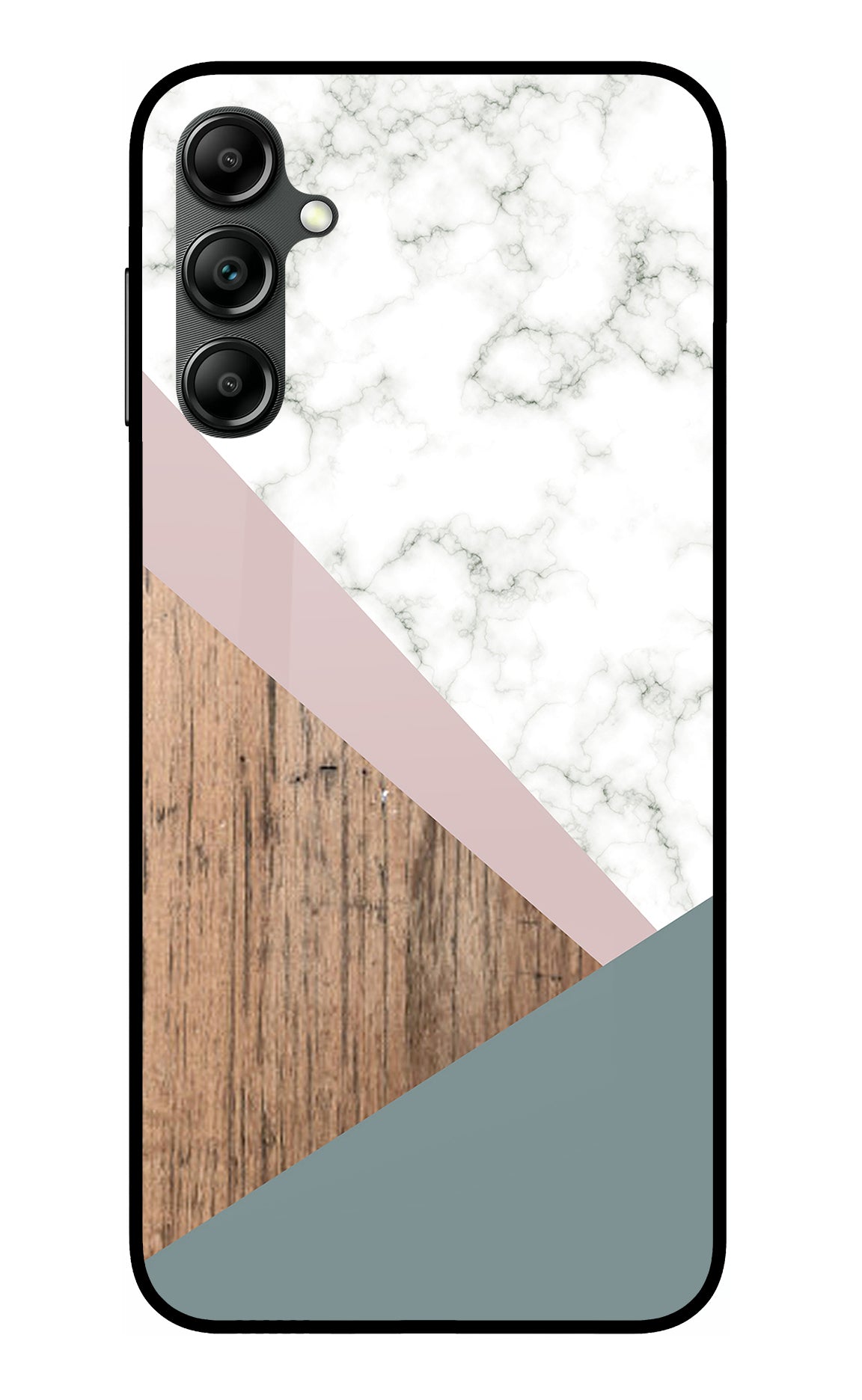 Marble wood Abstract Samsung A14 5G Glass Case