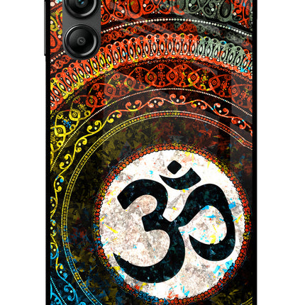 Om Cultural Samsung A14 5G Glass Case Back Cover by Casekaro