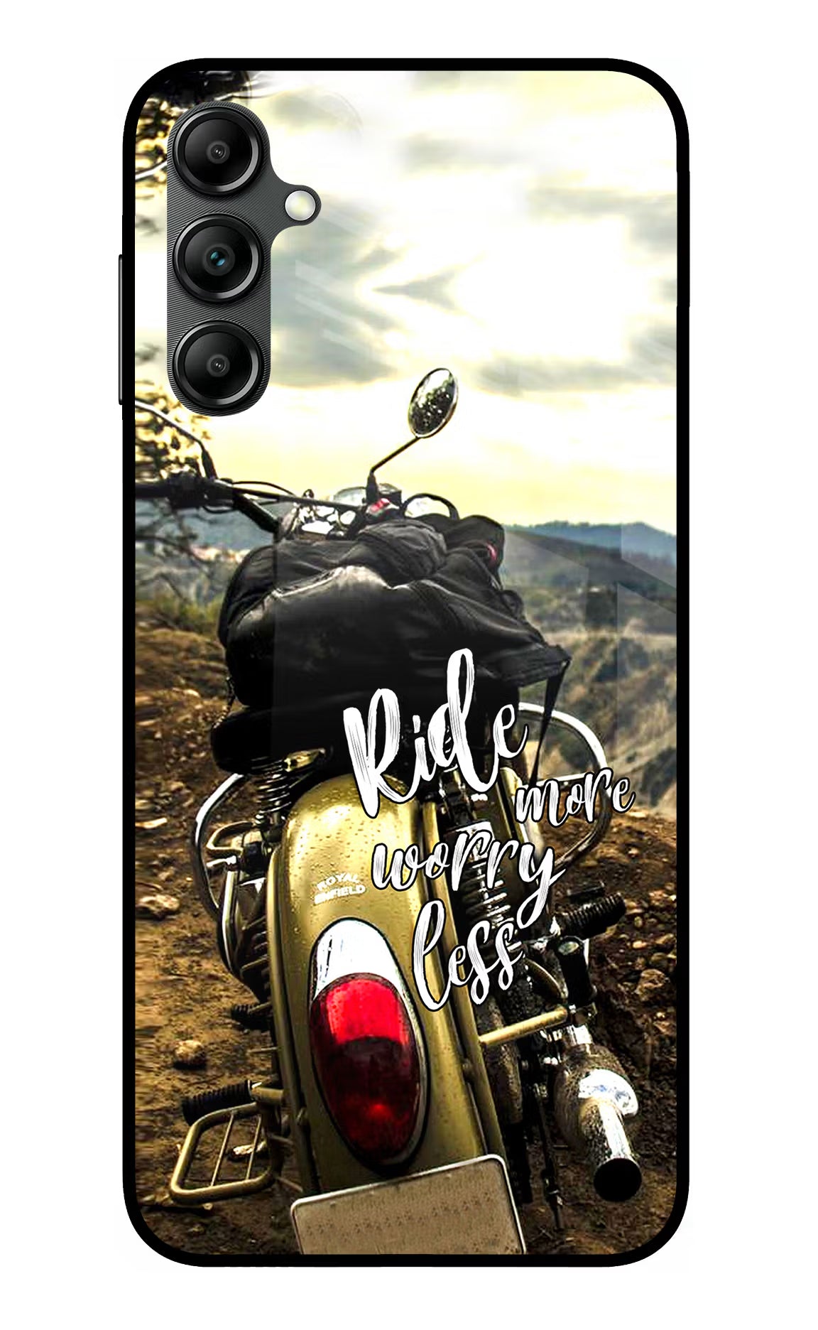 Ride More Worry Less Samsung A14 5G Glass Case