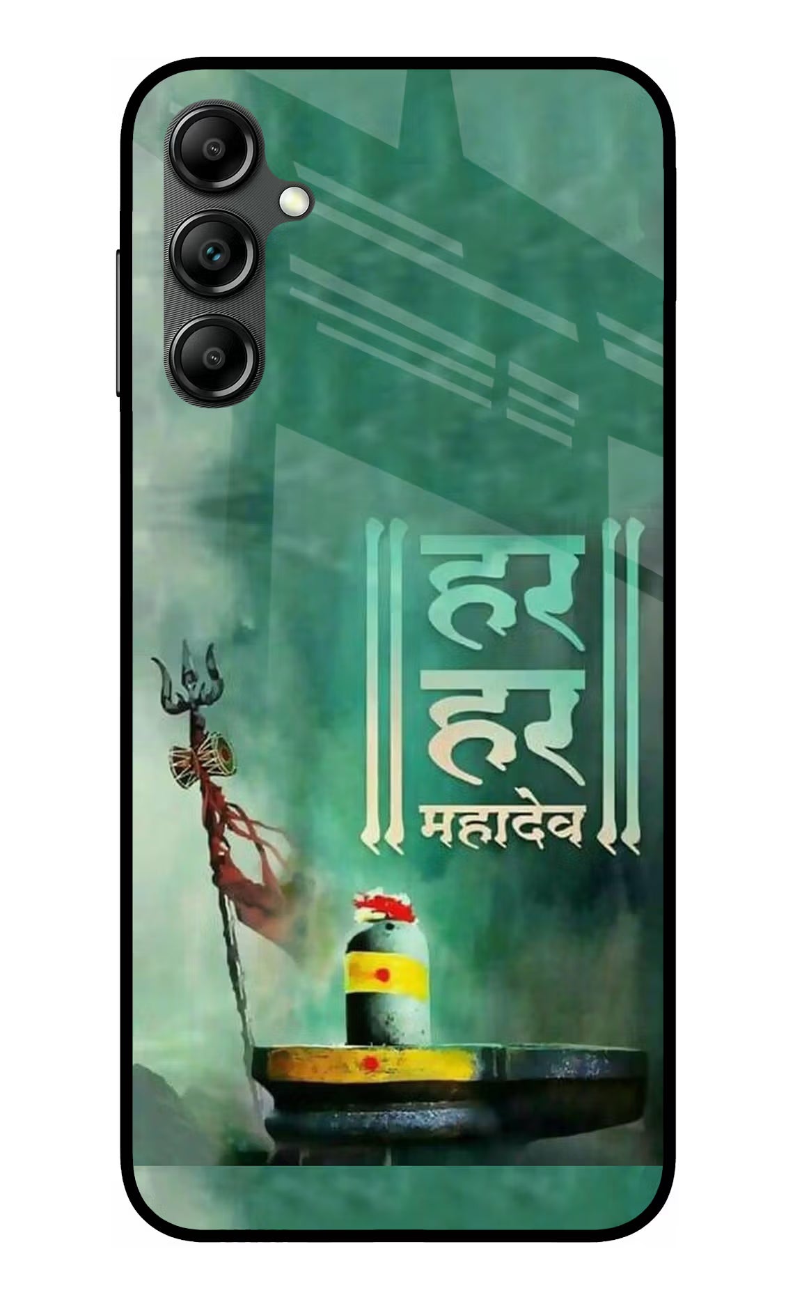 Har Har Mahadev Shivling Samsung A14 5G Glass Case