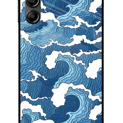 Blue Waves Samsung A14 5G Glass Case
