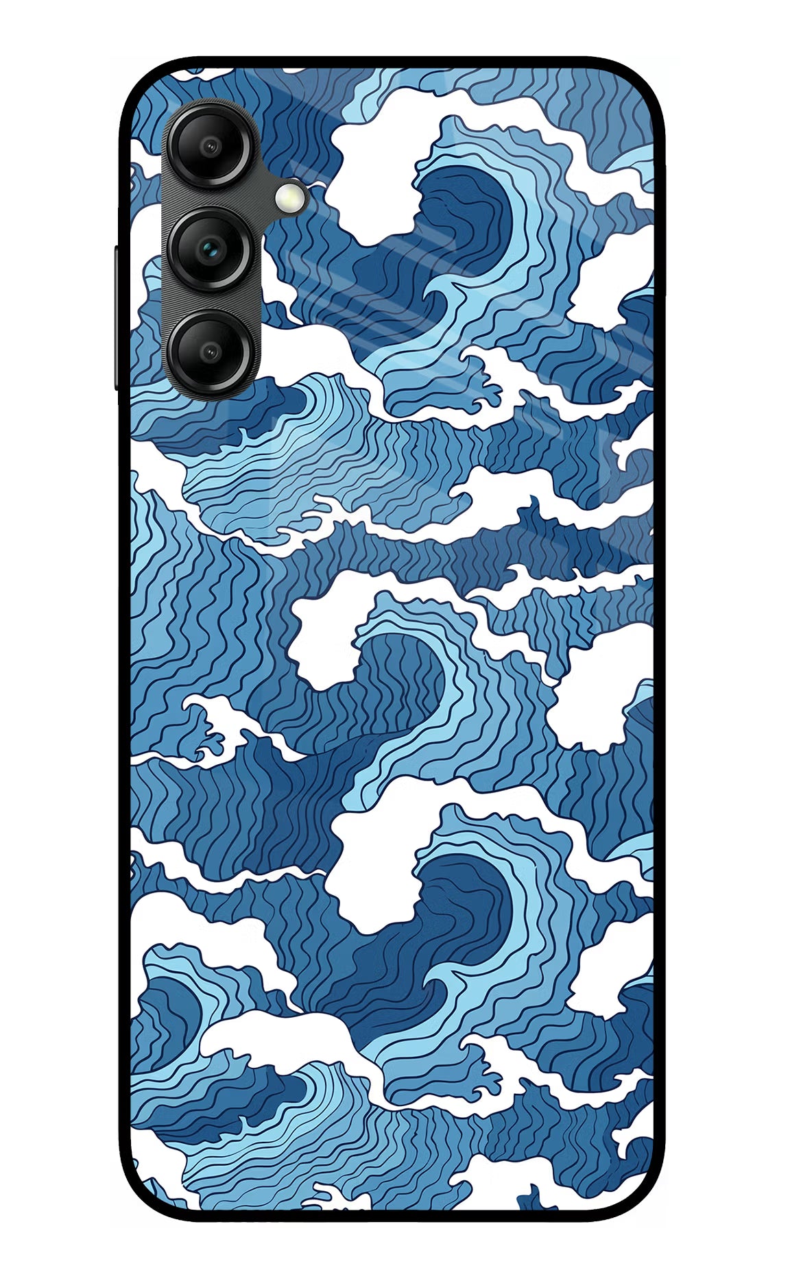 Blue Waves Samsung A14 5G Glass Case