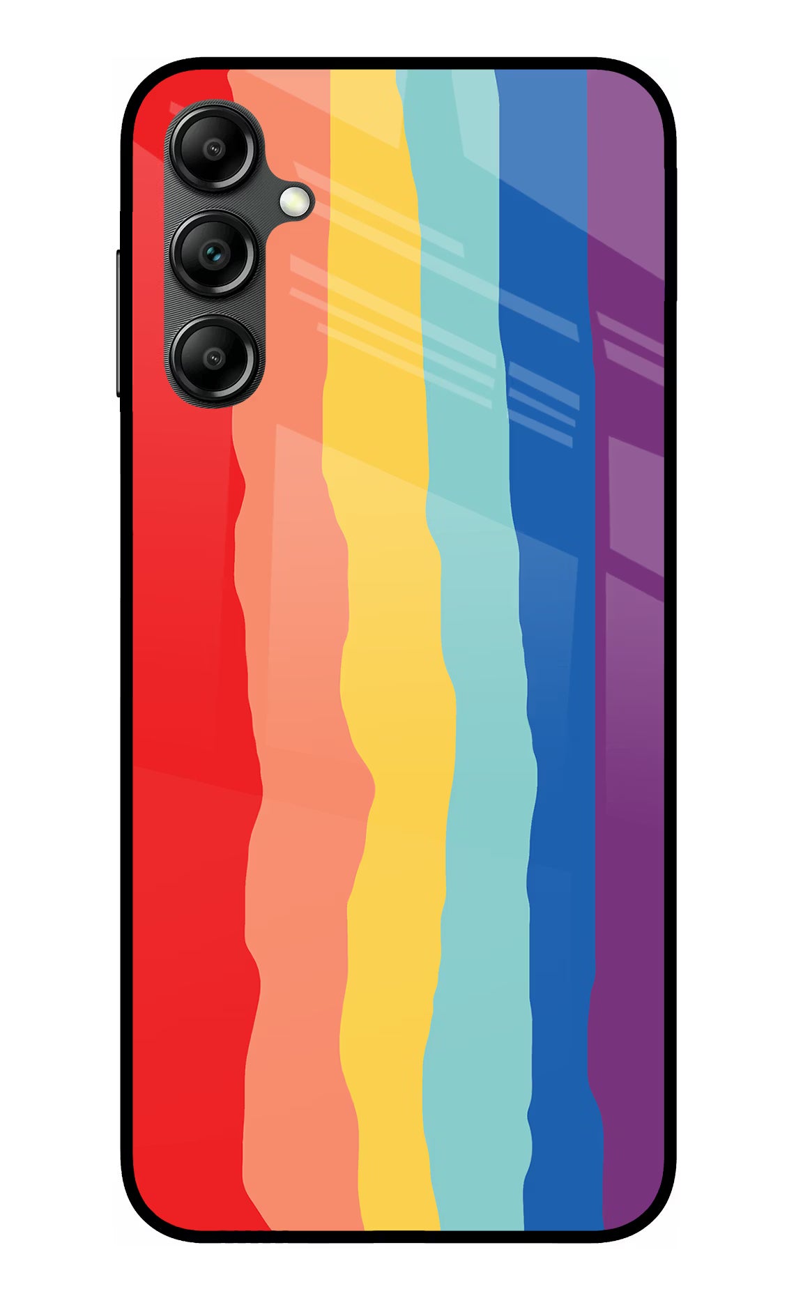 Rainbow Samsung A14 5G Glass Case Back Cover by Casekaro