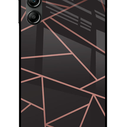 Geometric Pattern Samsung A14 5G Glass Case Back Cover by Casekaro