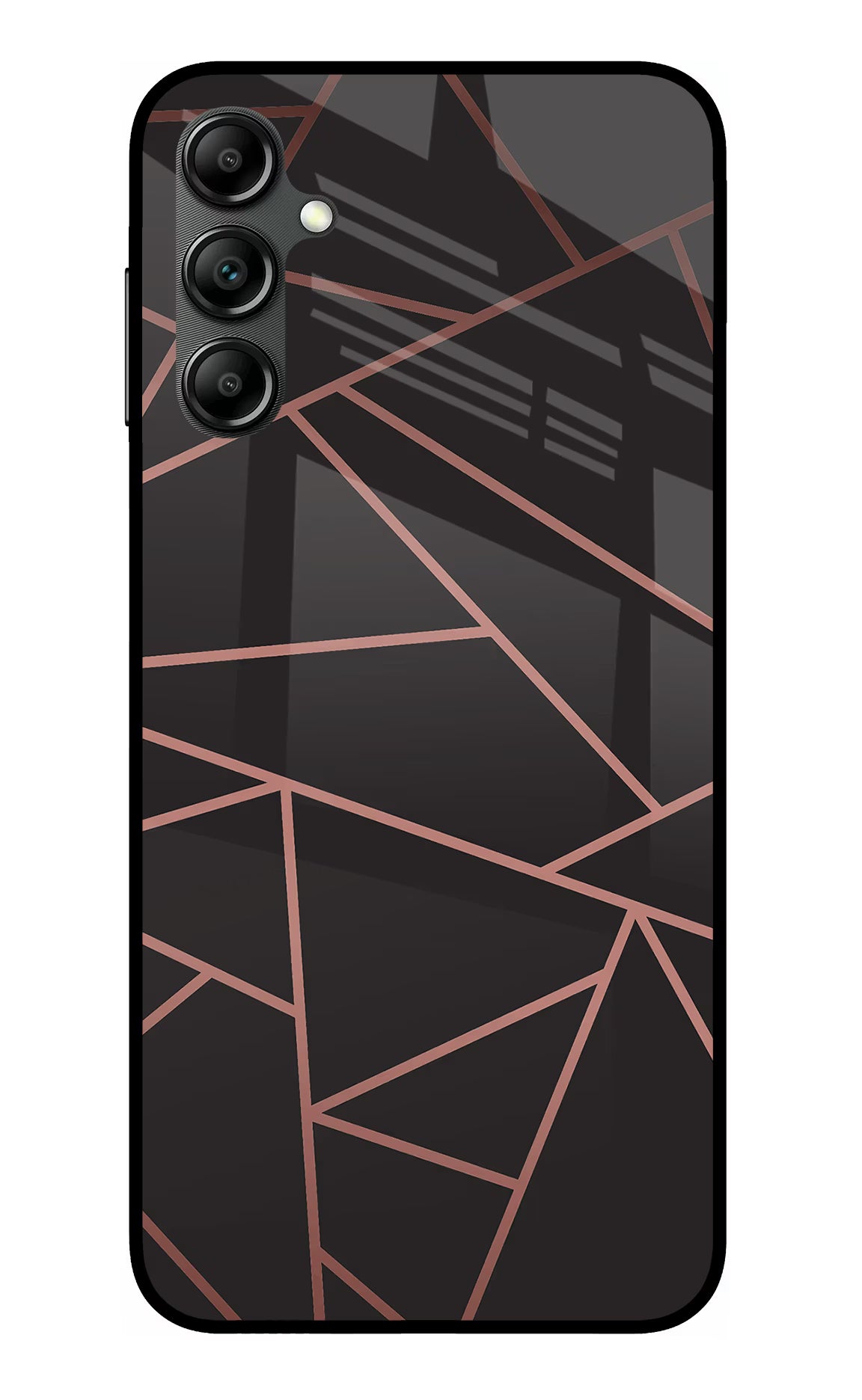 Geometric Pattern Samsung A14 5G Glass Case Back Cover by Casekaro