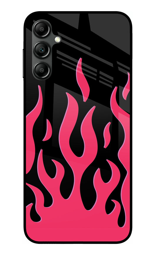 Fire Flames Samsung A14 5G Glass Case