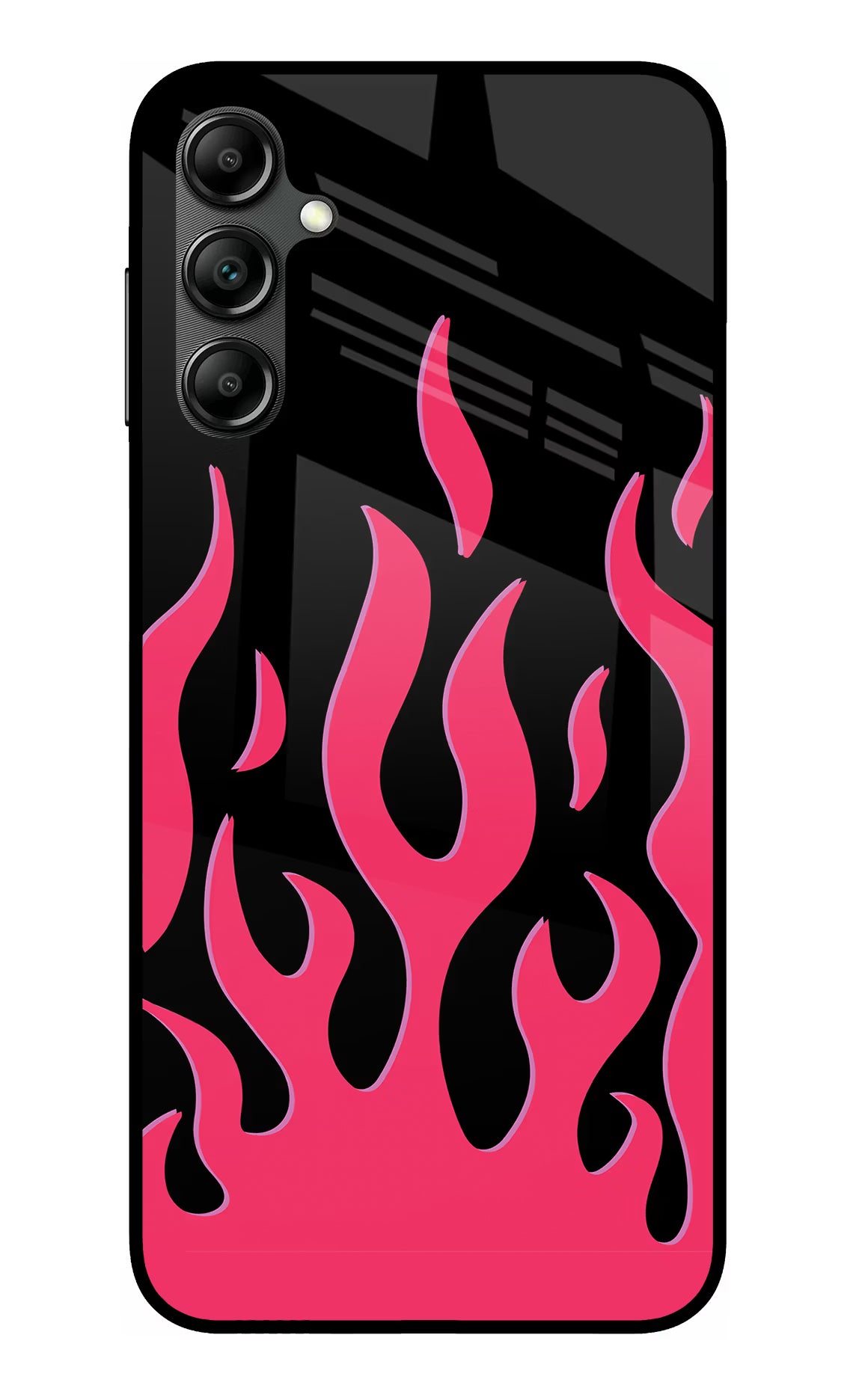 Fire Flames Samsung A14 5G Glass Case Back Cover by Casekaro
