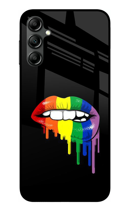 Lips Biting Samsung A14 5G Glass Case
