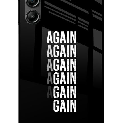 Again Again Gain Samsung A14 5G Glass Case Back Cover by Casekaro