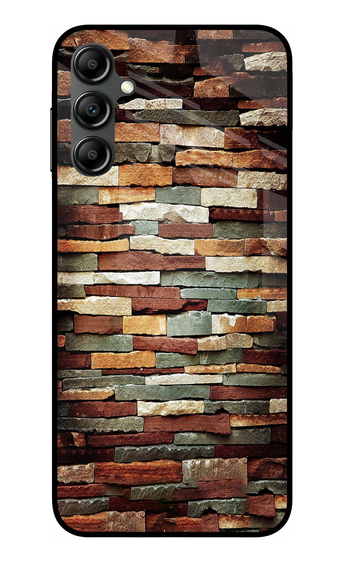 Bricks Pattern Samsung A14 5G Glass Case
