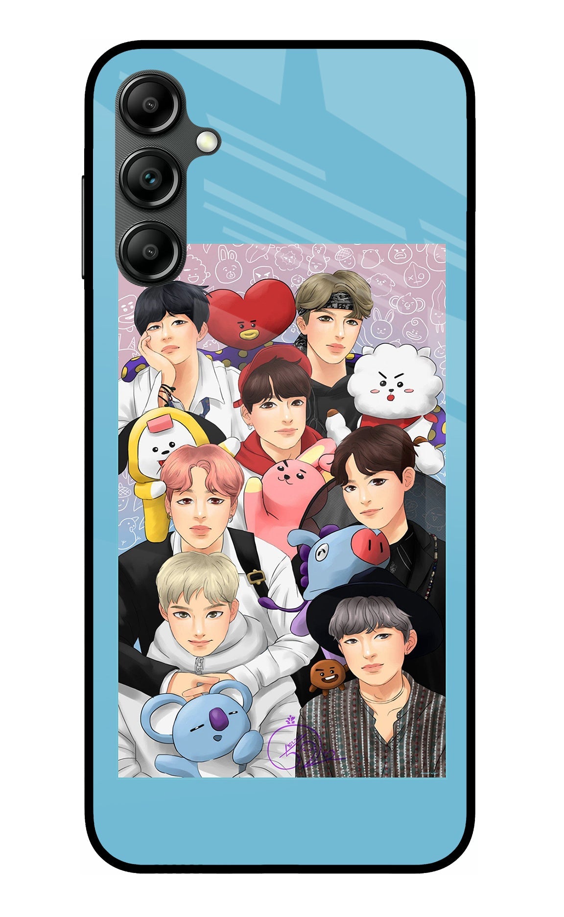 BTS with animals Samsung A14 5G Back Cover
