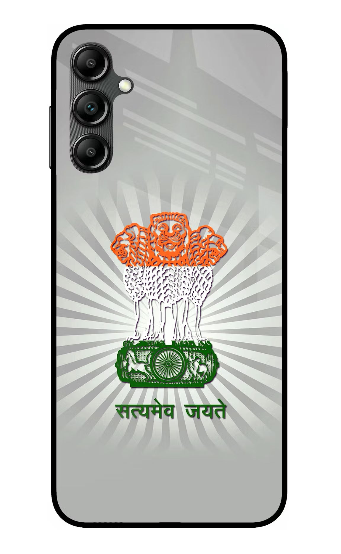 Satyamev Jayate Art Samsung A14 5G Glass Case Back Cover by Casekaro