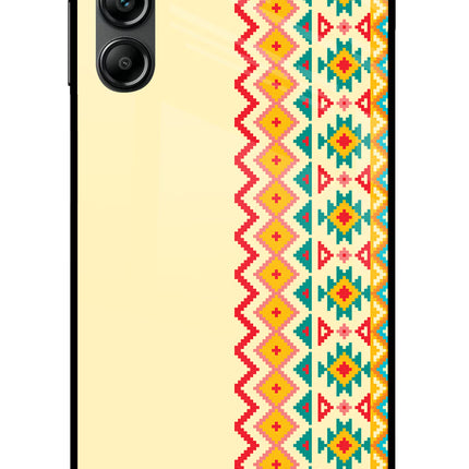 Ethnic Seamless Samsung A14 5G Glass Case Back Cover by Casekaro