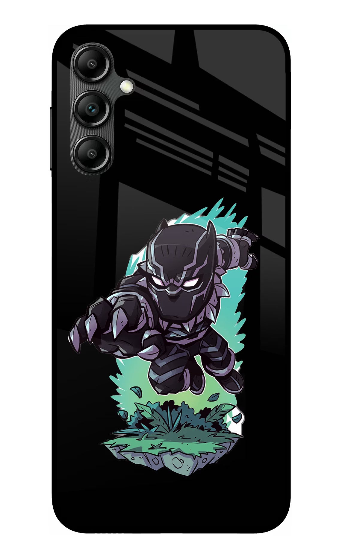 Black Panther Samsung A14 5G Glass Case Back Cover by Casekaro