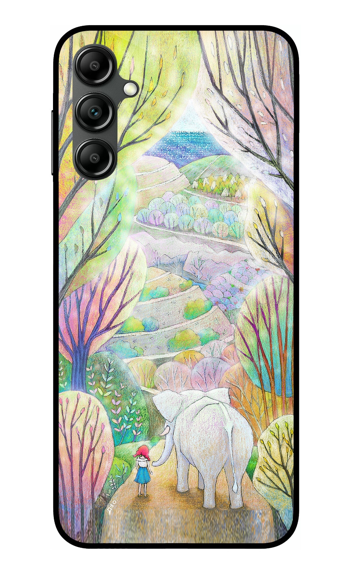 Nature Painting Samsung A14 5G Glass Case