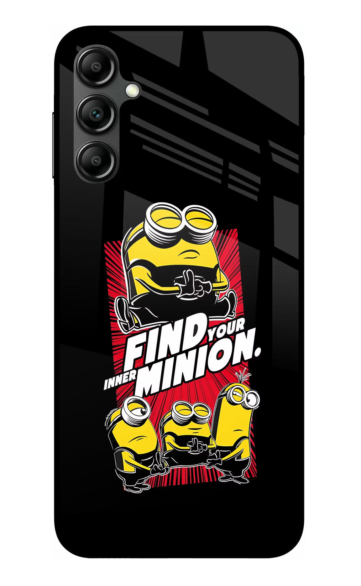 Find your inner Minion Samsung A14 5G Glass Case Back Cover by Casekaro