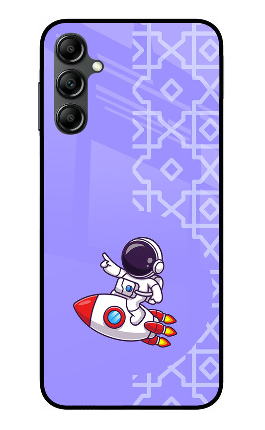 Cute Astronaut Samsung A14 5G Glass Case