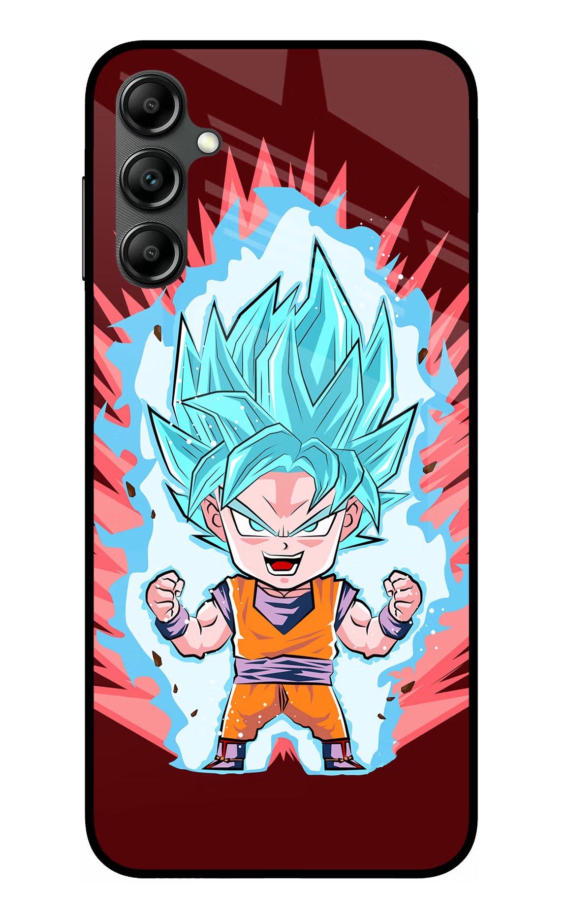 Goku Little Samsung A14 5G Glass Case Back Cover by Casekaro