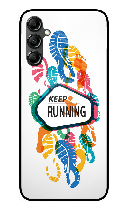 Keep Running Samsung A14 5G Glass Case