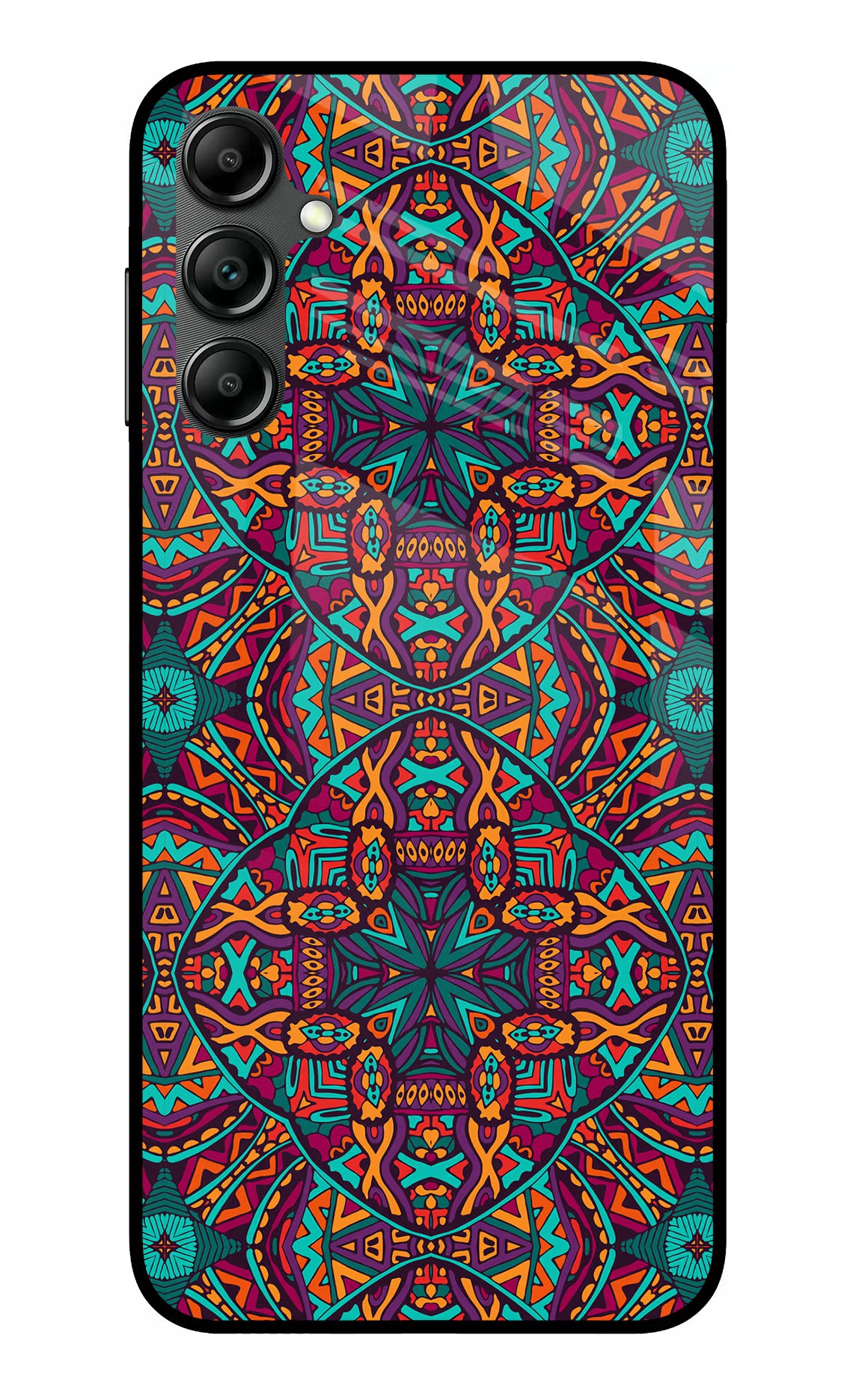 Colour Mandala Samsung A14 5G Glass Case Back Cover by Casekaro
