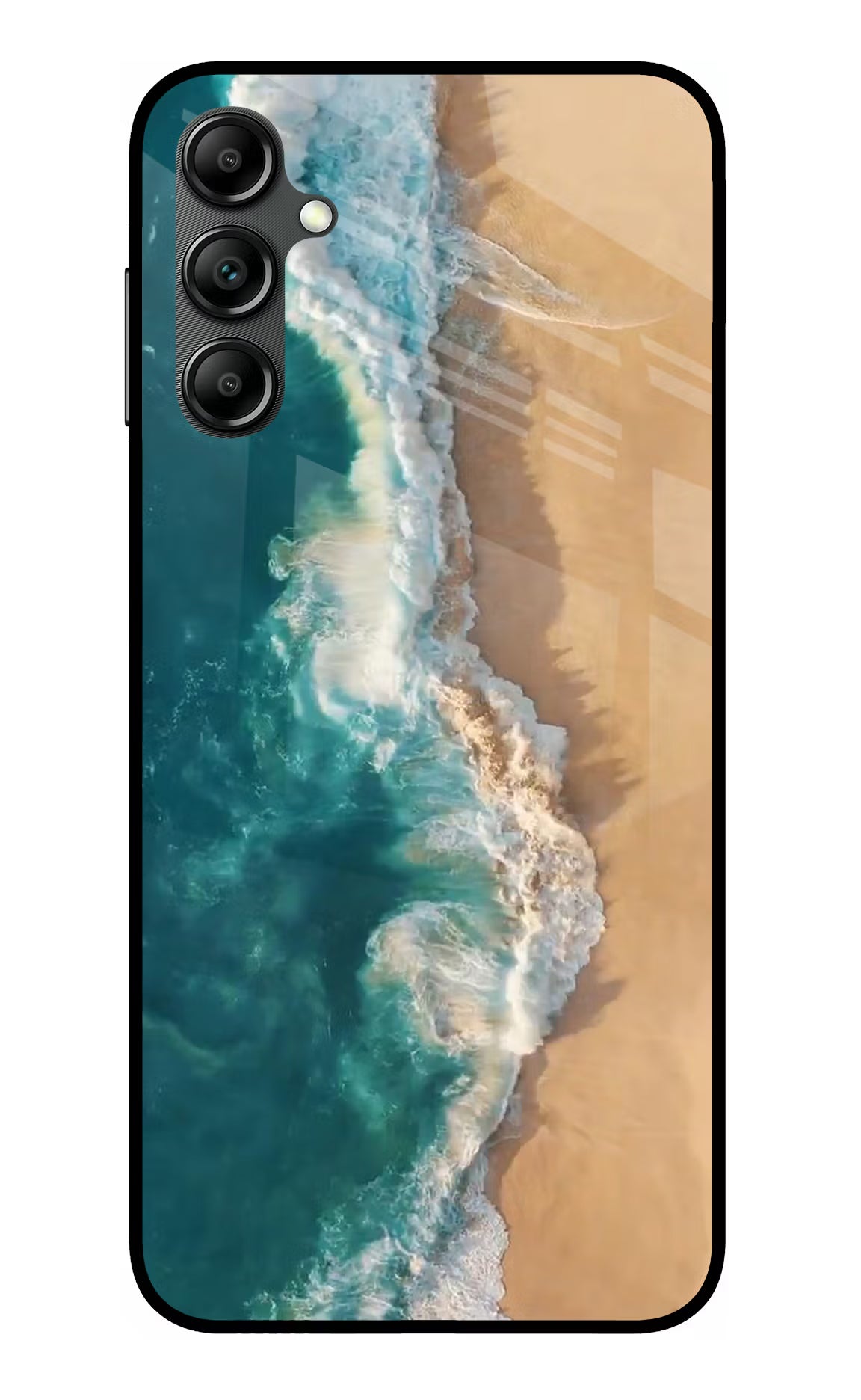 Ocean Beach Samsung A14 5G Glass Case Back Cover by Casekaro