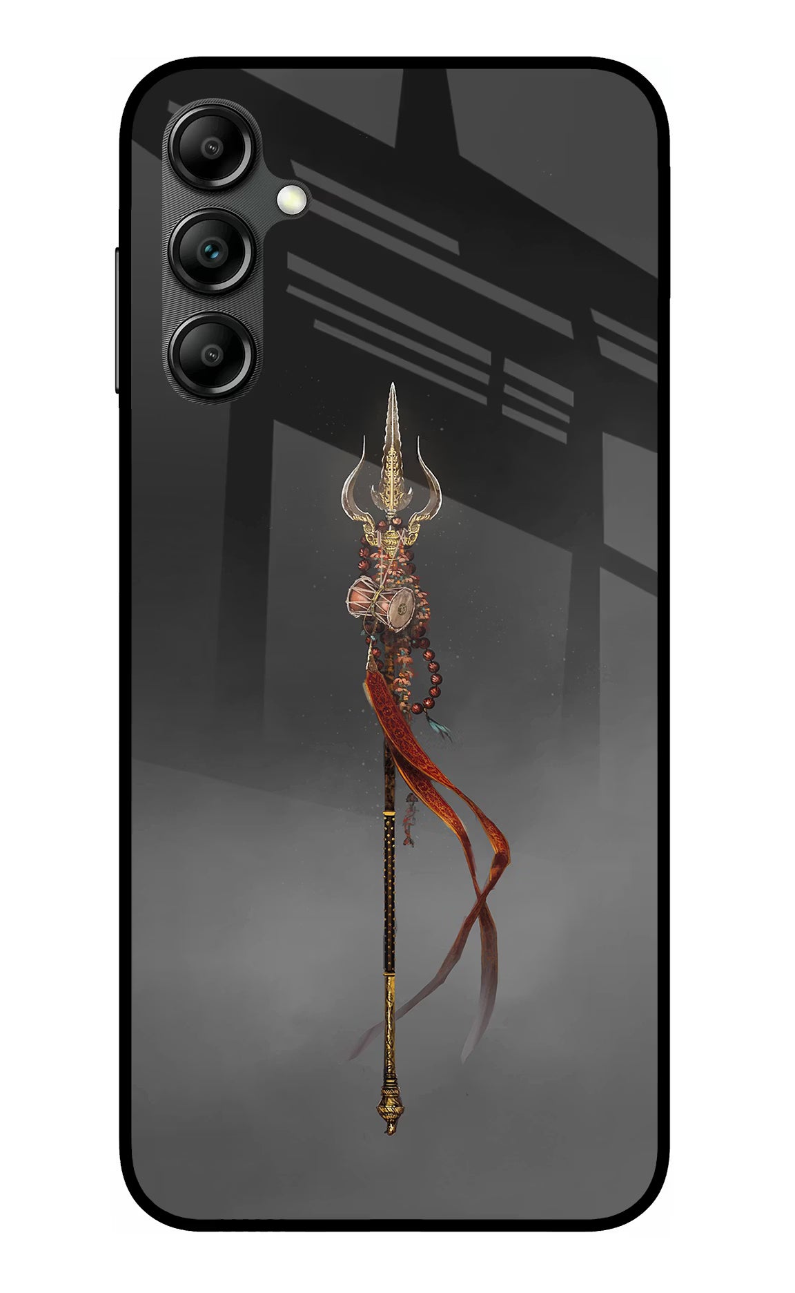 Shiv Trishul Samsung A14 5G Glass Case Back Cover by Casekaro