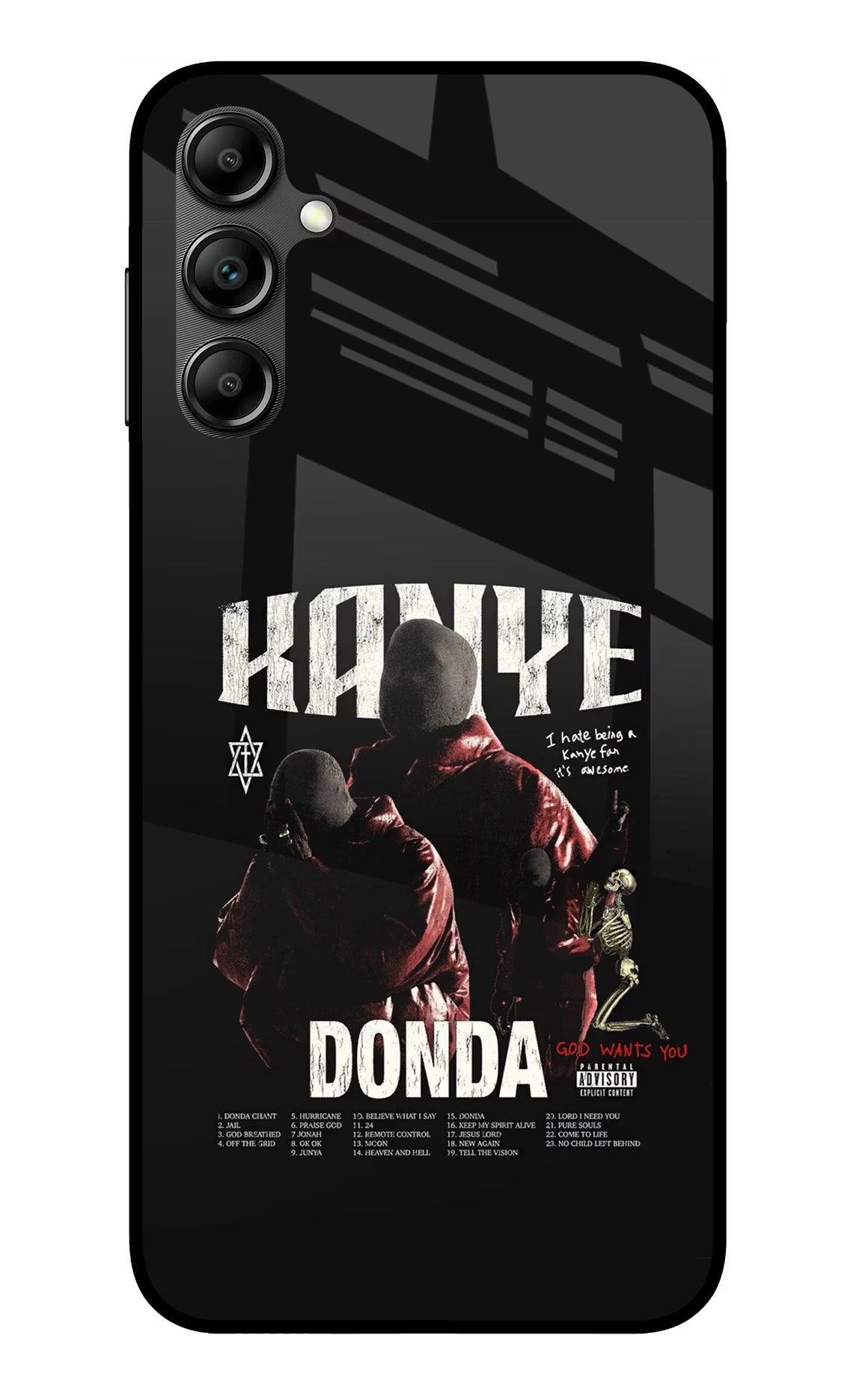 Donda Kanye West Samsung A14 5G Glass Case Back Cover by Casekaro