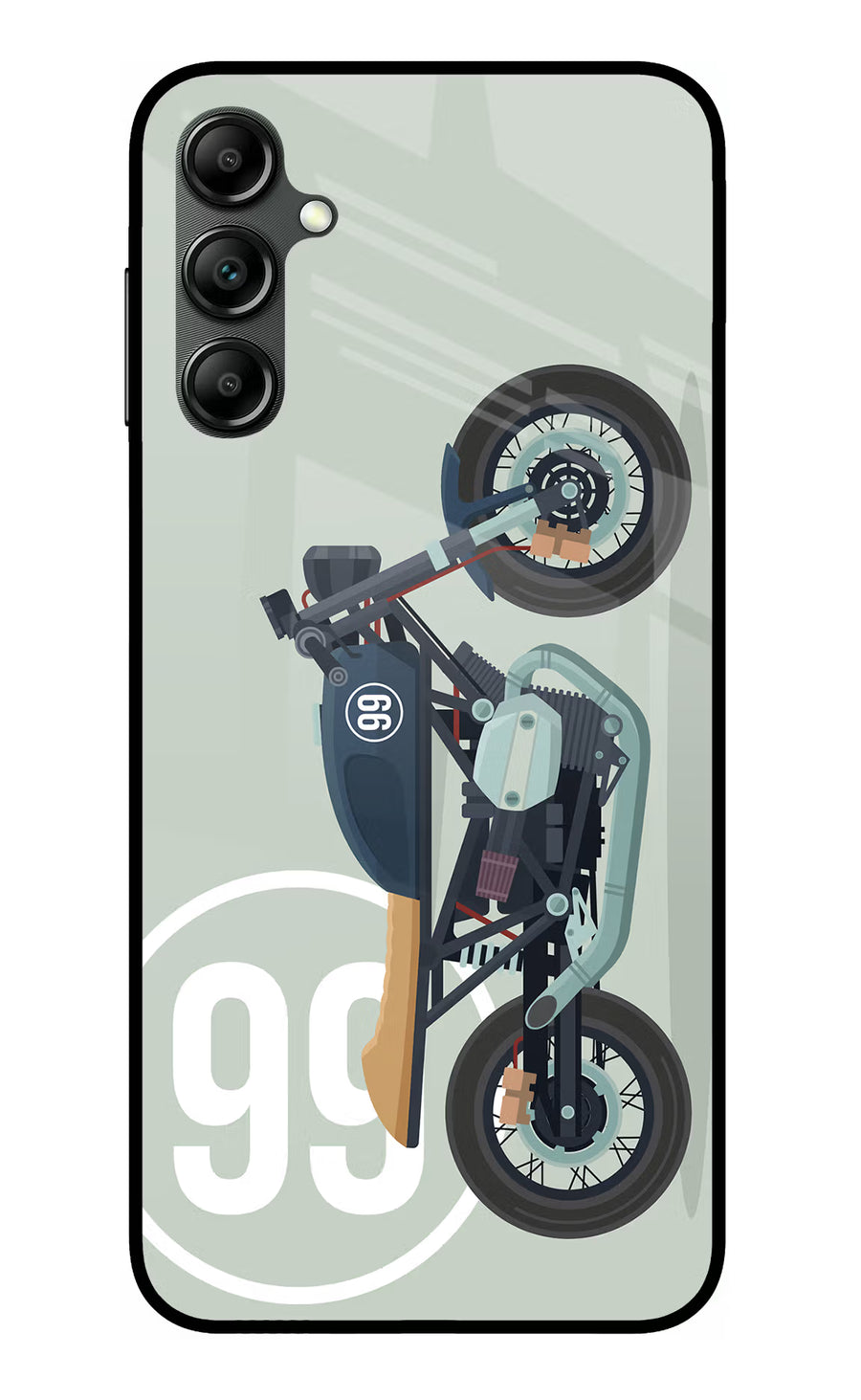 Classic Cafe Racer 99 Samsung A14 5G Back Cover, Glass case