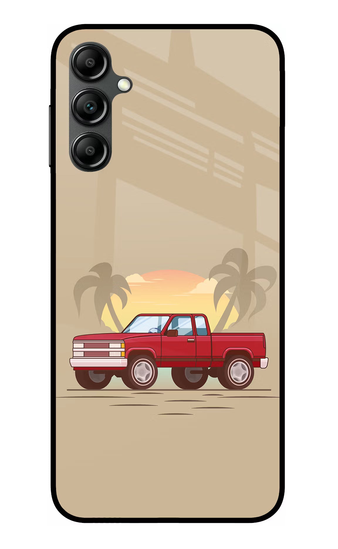 Desert Classic Drive Samsung A14 5G Glass Case Back Cover by Casekaro