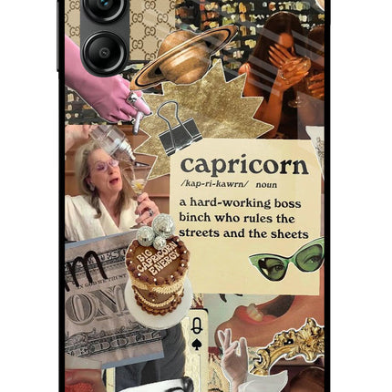 Capricorn Zodiac Samsung A14 5G Glass Case