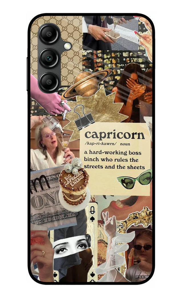 Capricorn Zodiac Samsung A14 5G Glass Case