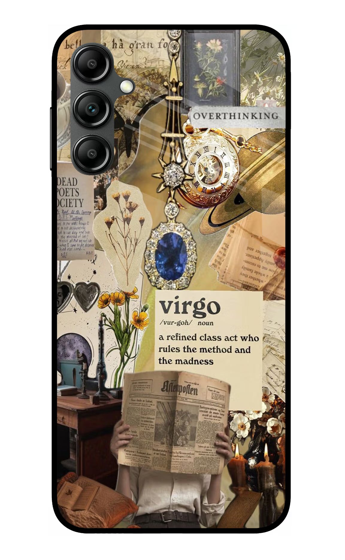 Virgo Zodiac Samsung A14 5G Glass Case Back Cover by Casekaro