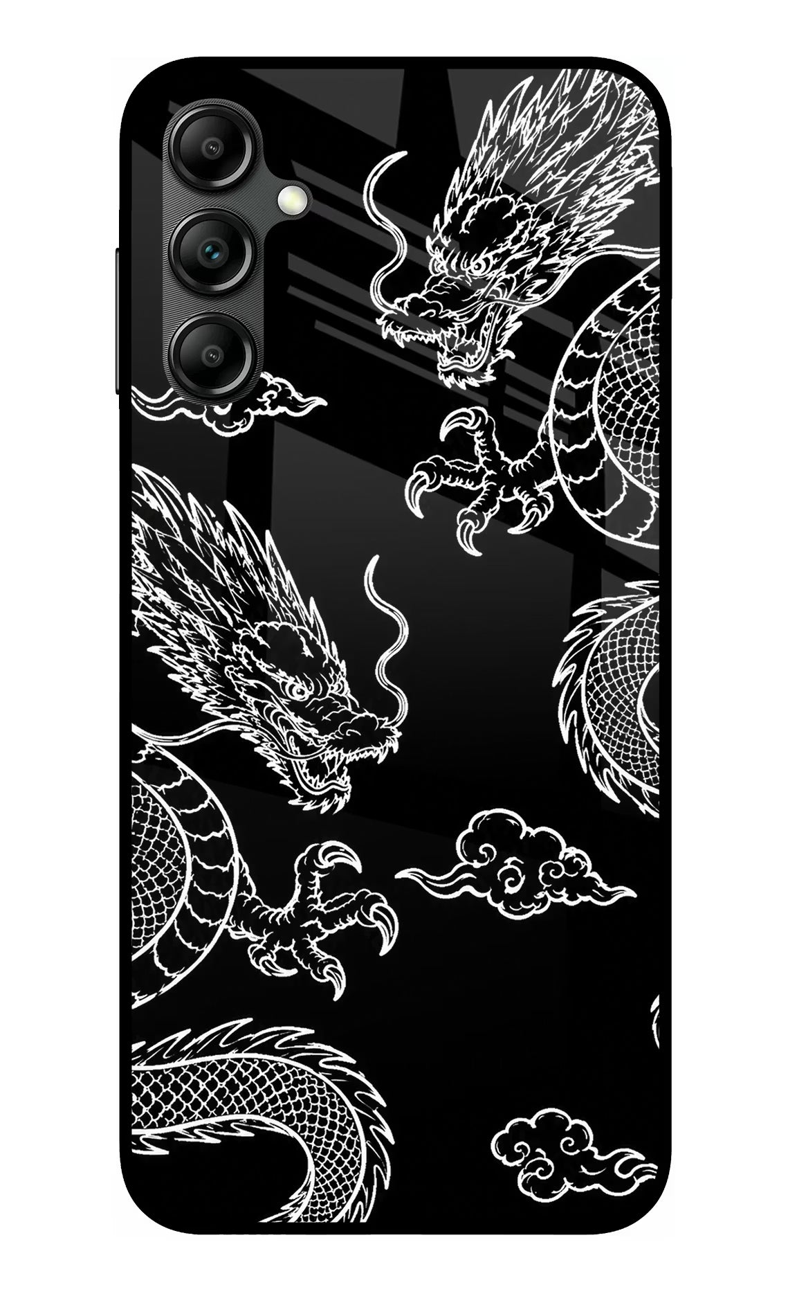 Twin Dragons Samsung A14 5G Glass Case