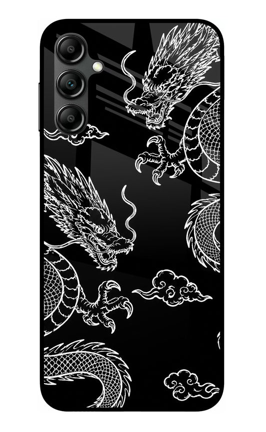 Twin Dragons Samsung A14 5G Glass Case