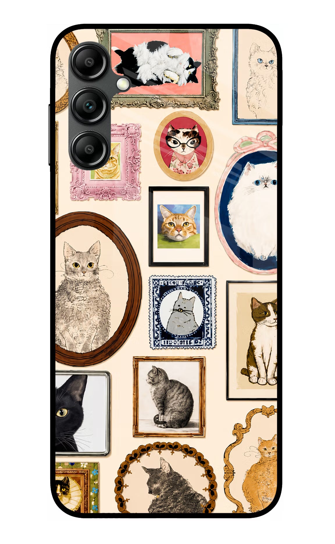 Mirror Cats Samsung A14 5G Glass Case