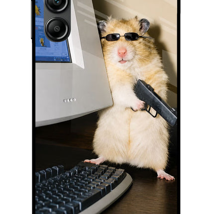 Hacker Hamster Samsung A14 5G Glass Case