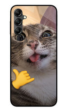 Silly Cat Call Samsung A14 5G Glass Case