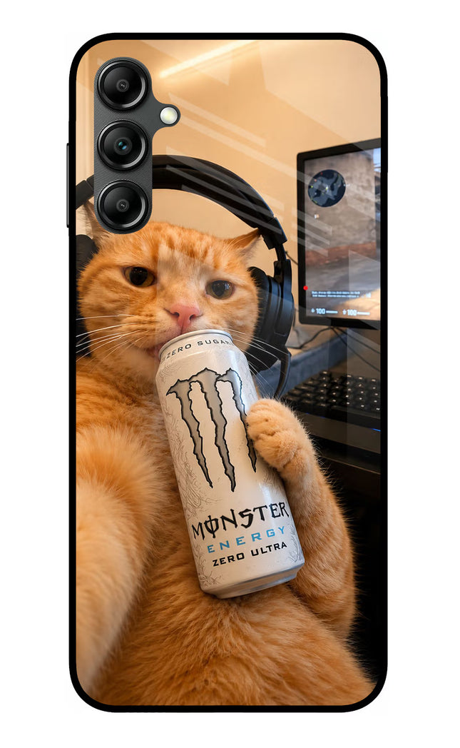 Gamer Cat Energy Samsung A14 5G Glass Case