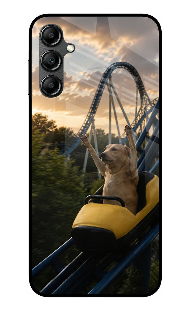 Rollercoaster Dog Samsung A14 5G Glass Case