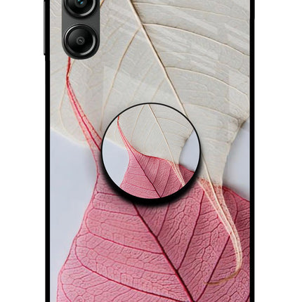 White Pink Leaf Samsung A14 5G Pop Case by Casekaro