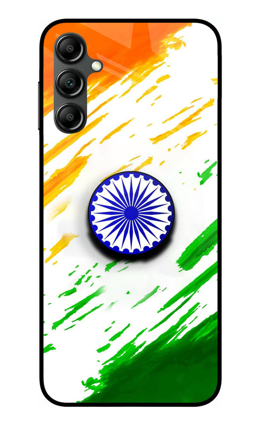 Indian Flag Ashoka Chakra Samsung A14 5G Glass Case
