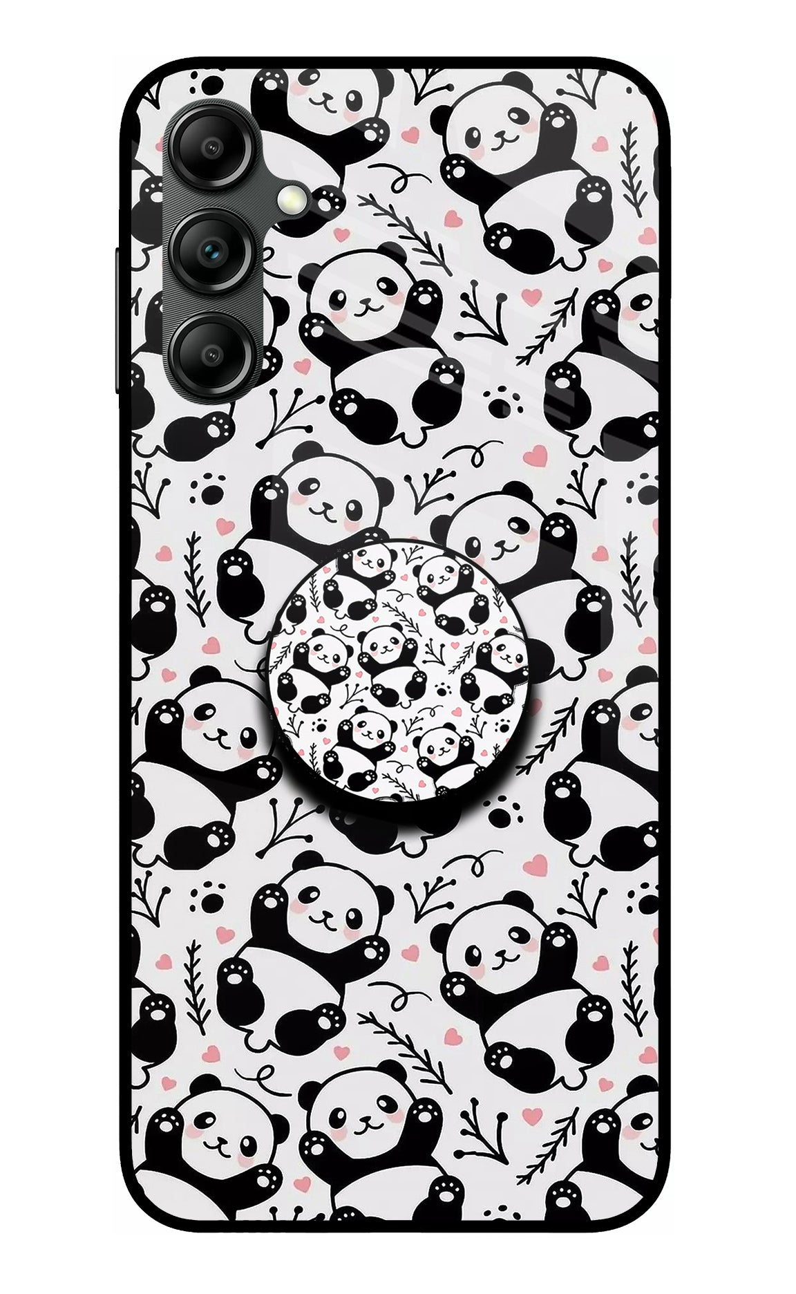 Cute Panda Samsung A14 5G Glass Case